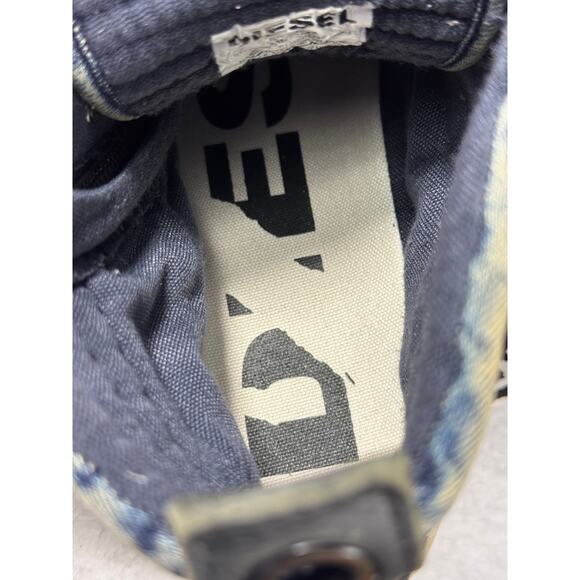 Diesel D-Velows Mid Lace Denim Distressed High Top Sneakers Men’s 9.5 Y2K Grunge main image 4